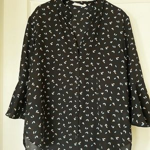 Black button up blouse